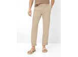 Chinohose BRAX "Style EVANS", Herren, Gr. 24, Normalgrößen, beige, Web, 100% Leinen, Hosen Chinohose