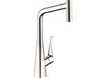 hansgrohe Metris M71 Küchenarmatur 320 14820800 Ausziehbrause, 2jet, Edelstahl-optik