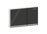Geberit Betätigungsplatte Omega 60 Square 115081SJ1 Glas schwarz, für Omega Spülkästen