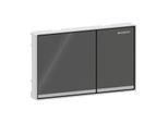 Geberit Betätigungsplatte Omega 60 Square 115081JK1 Taste lava, Rahmen hochglanz-verchromt, flächenbündig, für 2-Mengen-Spülung