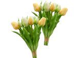 Kunsttulpe CREATIV GREEN "Tulpenbund", weiß, gelb, H:31cm, Kunststoff, Kunstpflanzen, in schöner Farbe