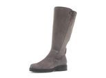 Stiefel GABOR "PISA", Damen, Gr. 38,5, Varioschaft, taupe, Veloursleder, unifarben, Schuhe Stiefel, Blockabsatz, Langschaftstiefel in Weite G (= weit)