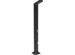 Solardusche UBBINK "SOLARIS PREMIUM LED", schwarz, B:16,8cm H:228cm L:16,8cm, Aluminium, Outdoorduschen, Solardusche, mit LED-Beleuchtung am Duschkopf