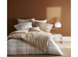 Bettwäsche FLEURESSE "Lech 4112", beige (muschel), B/L: 240cm x 220cm, 1 Stk., 2 Stk., Flanell, B/L: 80cm x 80cm & 80cm x 80cm, 3 Stk., Flanell, Obermaterial: 100% Baumwolle, Bettwäsche, Bettwäsche, Edelflanell, Baumwolle, in Gr. 135x200, 155x220, 200x200cm