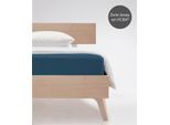 Spannbettlaken FLEURESSE "Comfort", blau (denim), B:200cm, Jersey-Elasthan, Obermaterial: 96% Baumwolle, 4% Elasthan (LYCRA), Bettlaken, Spannbettlaken, langlebig & bügelfrei,Perfekte Passform durch POWER-STRETCH