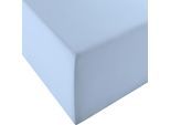 Spannbettlaken FLEURESSE "Comfort XL", blau (bleu), 1 Stk., Mako-Jersey, 100x200 100x210 100x220 90x200 90x210 90x220 40cm, Mako-Jersey, Obermaterial: 96% Baumwolle, 4% Elasthan (LYCRA), Bettlaken, Spannbettlaken, Mako-Jersey, für Matratzen bis 40 cm Höhe, Bettlaken, Spannbetttuch