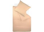 Bettwäsche FLEURESSE "Colours in 135x200, 155x220 oder 200x200 cm", beige (sand), B/L: 135cm x 200cm, 1 Stk., 1 Stk., Mako-Satin, B/L: 80cm x 80cm, 2 Stk., Mako-Satin, Obermaterial: 100% Baumwolle, Bettwäsche, Bettwäsche, Bettwäsche aus 100% Baumwolle, uni, mit Reißverschluss