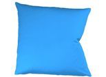 Kissenbezug FLEURESSE "Colours Mako Satin, 100% Baumwolle, mit Reißverschluss", blau (meeresblau), B:40cm L:40cm, Mako-Satin, Mako-Satin, Kissenbezüge, Kissenbezug, Mako Satin, glänzend, glatt, Premium Qualität