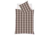 Bettwäsche FLEURESSE "Lech 4310", grau (taupe), B/L: 200cm x 220cm, 1 Stk., 2 Stk., Flanell, B/L: 80cm x 80cm & 80cm x 80cm, 3 Stk., Flanell, Obermaterial: 100% Baumwolle, Bettwäsche, Bettwäsche, Edelflanell, Baumwolle, in Gr. 135x200, 155x220, 200x200cm