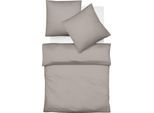 Bettwäsche FLEURESSE "Lech 3089", grau (taupe), B/L: 200cm x 220cm, 1 Stk., 2 Stk., Flanell, B/L: 80cm x 80cm & 80cm x 80cm, 3 Stk., Flanell, Obermaterial: 100% Baumwolle, Bettwäsche, Bettwäsche, Edelflanell, Baumwolle, in Gr. 135x200, 155x220, 200x200cm