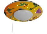 NIERMANN Deckenleuchte "Dinos, Kinderlampe, Kinderzimmer", bunt (multi color), 1, Ø 54cm H: 11cm, 1 Stk., Leuchten, hochwertiger Druck auf kompletter Oberfläche, Deckenleuchte
