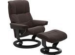 Relaxsessel STRESSLESS "Mayfair", braun (chocolate paloma), B:88cm H:102cm T:77cm, Leder BATICK: BATICK ist ein leicht korrigiertes, durchgefärbtes und genarbtes Möbelleder, bei dem die meisten Unebenheiten und Spuren in der Regel entfernt wurden.;Leder PALOMA: PALOMA ist ein durchgefärbtes Semianilin-Möbelleder mit natürlicher Narbung.;ROHLEDER Stoff Q2 FARON: Ein fester zuverlässiger Bouclé mit