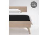Spannbettlaken FLEURESSE "Jenny C aus feinfädigem Mako-Jersey", schwarz, L:200cm, Single-Jersey, Obermaterial: 100% Baumwolle, Bettlaken, Spannbettlaken, für Matratzen bis 23 cm Höhe