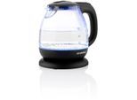 HYUNDAI Wasserkocher "VK101", schwarz, B:19,8cm H:20,7cm T:15,6cm, Wasserkocher, 1100 W, automatische Deckelöffnung und Abschaltung, Spirale für Kabel