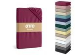 Spannbettlaken OTTO HOME "Cremona, in PREMIUM Qualität aus 96% Baumwolle & 4% Elasthan", beere, B:180cm L:200cm, Jersey-Elasthan, Obermaterial: 96% Baumwolle, 4% Elasthan, Bettlaken, Spannbettlaken, Größe ab 90x200 cm, in 145g/m² sowie 180 g/m² erhältlich
