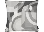 Dekokissen APELT "Arco" Gr. 2, grau (grau, gemustert), B:45cm H:5cm L:45cm, Polyester, Dekokissen_Sitzkissen_Kissenhüllen