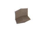 Sesselauflagenset, Taupe, Textil, 6-teilig, Uni, Füllung: Schaumstoff, Vlies, 48x5x98 cm, Oeko-Tex® Standard 100, pflegeleicht, für den Außenbereich geeignet, mittels Gurtband zu befestigen, Outdoor-Kissen, Gartenstuhlauflagen, Niedriglehner-Auflagen