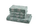 Joop! Frottierset, Grün, Textil, 5-teilig, Abstraktes, Oeko-Tex® Standard 100, saugfähig, Aufhängeschlaufe, strapazierfähig, angenehm weich, hochwertige Qualität, Badtextilien, Handtuch-Sets