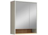 Mid.you Spiegelschrank, Eiche, Kaschmir, Holzwerkstoff, 1 Fächer, 60x75x22 cm, Badezimmer, Badezimmerspiegel, Spiegelschränke