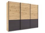 Rauch Möbel , Grau, Eiche Artisan , Holzwerkstoff , 3 Fächer , 271x210x62 cm , Blauer Engel, RAL Testat, Goldenes M, Made in Germany ,