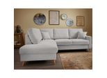 Livetastic , Grau , Textil , Buche , Uni , Füllung: Schaumstoff,Schaumstoff , Ottomane links, L-Form , 230x200 cm , Made in EU , Liegefunktion, Schlafen auf Sitzhöhe, Rücken echt ,