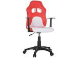 Mid.you , Rot, Weiß , Kunststoff , 54x105x48 cm , ergonomische Rückenlehne , Büromöbel, Bürostühle, Schreibtischsessel, Kinderdrehstühle