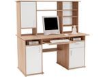 Möbelix , Weiß, Sonoma Eiche , Kunststoff , Eiche , 1 Schublade(n) Schubladen , rechteckig , 160x153.4 cm , Stauraum, Regal , Büromöbel, Schreibtische, Schreibtische