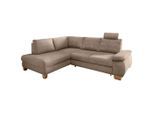 Livetastic , Hellbraun , Textil , 261x206 cm , Liegefunktion, Rücken echt, Armteil rechts , Wohnzimmer, Sofas & Couches, Schlafsofas, Schlafsofas