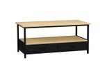 Mid.you , Schwarz, Honigeiche , Holzwerkstoff , 2 Schublade(n) Schubladen , rechteckig , 50x45x100 cm , rostfrei , Wohnzimmer, Wohnzimmertische, Couchtische