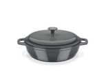 GSW , Grau , Metall , 4.5 l , rund , 9 cm , ISO 9001 , backofengeeignet, kratzfest, hitzebeständige Griffe, rostfrei, hitzebeständig, geschmacksneutral, optimale Wärmeverteilung, leichte Reinigung, schadstofffrei gemäß EU-Standards , Kochen & Essen, Pfannen, Schmorpfannen