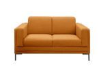 Looks by W.Joop , Orange , Textil , Uni , 155x82x90 cm , Made in EU, FSC MIX , Stoffauswahl, Rücken echt, Armteil links, Armteil rechts , Wohnzimmer, Sofas & Couches, Sofas, 2er Sofas