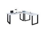Mid.you , Schwarz, Weiß , Holzwerkstoff , rechteckig , 190x76x190 cm , in verschiedenen Holz-Dekoren erhältlich , Büromöbel, Schreibtische, Eckschreibtische