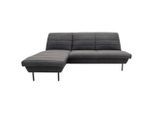 Looks by W.Joop , Blaugrau , Textil , Uni , Ottomane links, nicht einzeln stellbar, L-Form , 214x168 cm , Made in EU, FSC MIX , Stoffauswahl, seitenverkehrt erhältlich, Hocker erhältlich, Rücken echt ,
