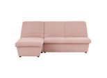Looks by W.Joop , Rosa , Textil , Uni , Ottomane links, L-Form , 214x168 cm , Made in EU, FSC MIX , Stoffauswahl, Rücken echt ,