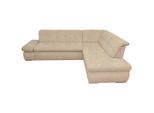 Mid.you , Beige , Textil , Uni , Ottomane rechts, L-Form , 273x216 cm , Made in EU, FSC MIX , Schlafen auf Sitzhöhe, Rücken echt , Wohnzimmer, Sofas & Couches, Schlafsofas, Ecksofas mit Schlaffunktion