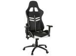 Mid.you , Schwarz, Weiß , Metall , 72x138x63 cm , Wippmechanik mit Härtegradeinstellung , Büromöbel, Bürostühle, Gaming Stühle