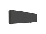 Mid.you , Anthrazit , Holzwerkstoff , 6 Fächer , 4 Schublade(n) Schubladen , 237x73x33 cm , Made in Germany , erweiterbar, stehend ,