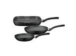 GSW , Schwarz , Metall , ISO 9001 , antihaftbeschichtet, Thermoboden, schadstofffrei gemäß EU-Standards , Kochen & Essen, Pfannen, Pfannensets