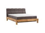 Livetastic , Braun , Textil , Buche , massiv , H2 , 7-Zonen , 180x200 cm , FSC , Matratze, gepolstertes Kopfteil, Topper durchgehend , Schlafzimmer, Betten, Boxspringbetten