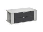 Mid.you , Grau , Glas, Holzwerkstoff , 2 Schublade(n) Schubladen , 96x35x50 cm , BQ - Bündnis für Qualität, Made in Germany, DIN EN ISO 9001 ,