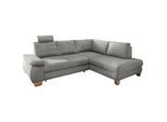 Livetastic , Hellgrau , Textil , 261x206 cm , Liegefunktion, Rücken echt, Armteil links ,