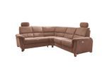 Livetastic , Hellbraun , Textil , Buche , Uni , L-Form , 241x238 cm , Made in EU , seitenverkehrt erhältlich, Rücken echt, Herz-Waage-Funktion, USB-C-Anschluss ,