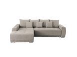 Mid.you , Beige , Textil , Füllung: Schaumstoff,Schaumstoff , Ottomane links, L-Form , 280x204 cm , Liegefunktion ,