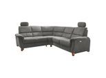 Livetastic , Dunkelgrau , Textil , Buche , Uni , L-Form , 241x238 cm , Made in EU , seitenverkehrt erhältlich, Rücken echt, Herz-Waage-Funktion, USB-C-Anschluss ,