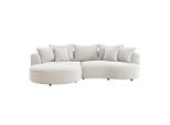 Möbelix , Creme , Textil , Ottomane links, L-Form , 287x168 cm , Made in EU , Rücken echt ,
