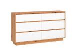 Möbelix , Weiß, Eiche Artisan , Holzwerkstoff , 3 Schublade(n) Schubladen , 153.4x89.5x40 cm , Kleinmöbel, Kommoden, Sideboards