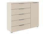 Rauch Möbel , Champagner , Holzwerkstoff , 5 Schublade(n) Schubladen , 120x100x42 cm , Blauer Engel, BQ - Bündnis für Qualität, Made in Germany , Kleinmöbel, Kommoden, Kommoden
