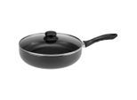 Riess , Schwarz , Metall , 4 l , rund , 29x14x47 cm , besonders hoher Rand ,