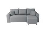 P & B , Grau , Textil , Füllung: Schaumstoff,Schaumstoff , seitenverkehrt montierbar, L-Form , 240x153 cm , Liegefunktion ,