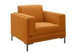 Looks by W.Joop , Orange , Textil , Uni , Füllung: Schaumstoff , 97x82x90 cm , Made in EU, FSC MIX , Stoffauswahl ,